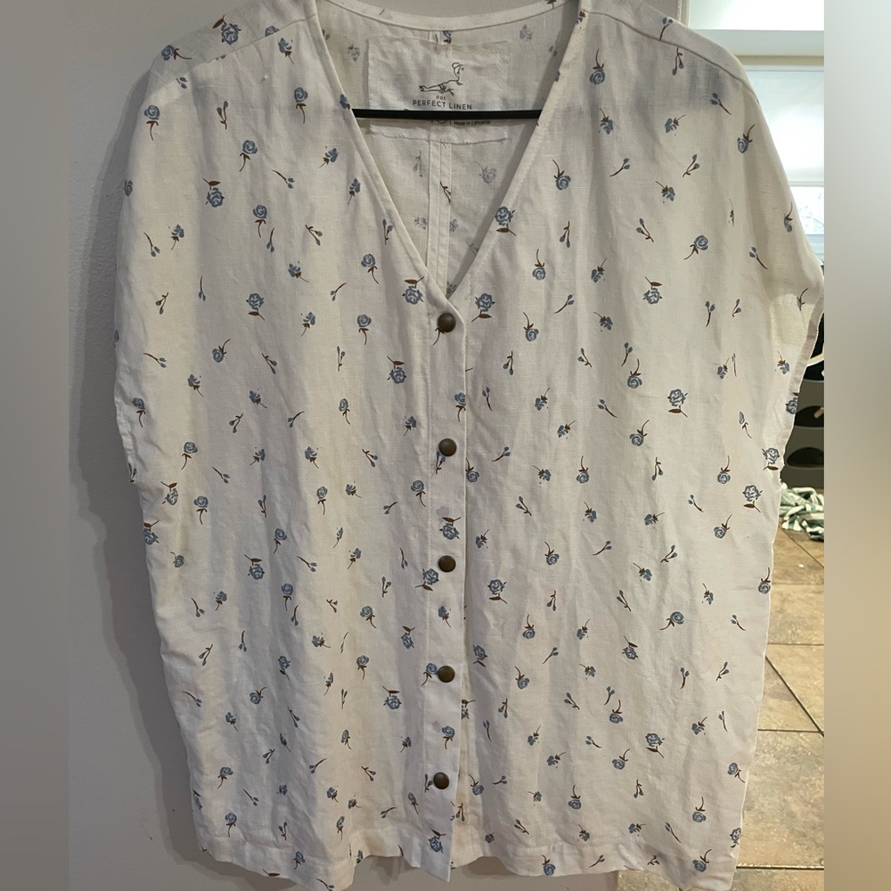 notPERFECTLINEN MALTA Boxy Linen Top